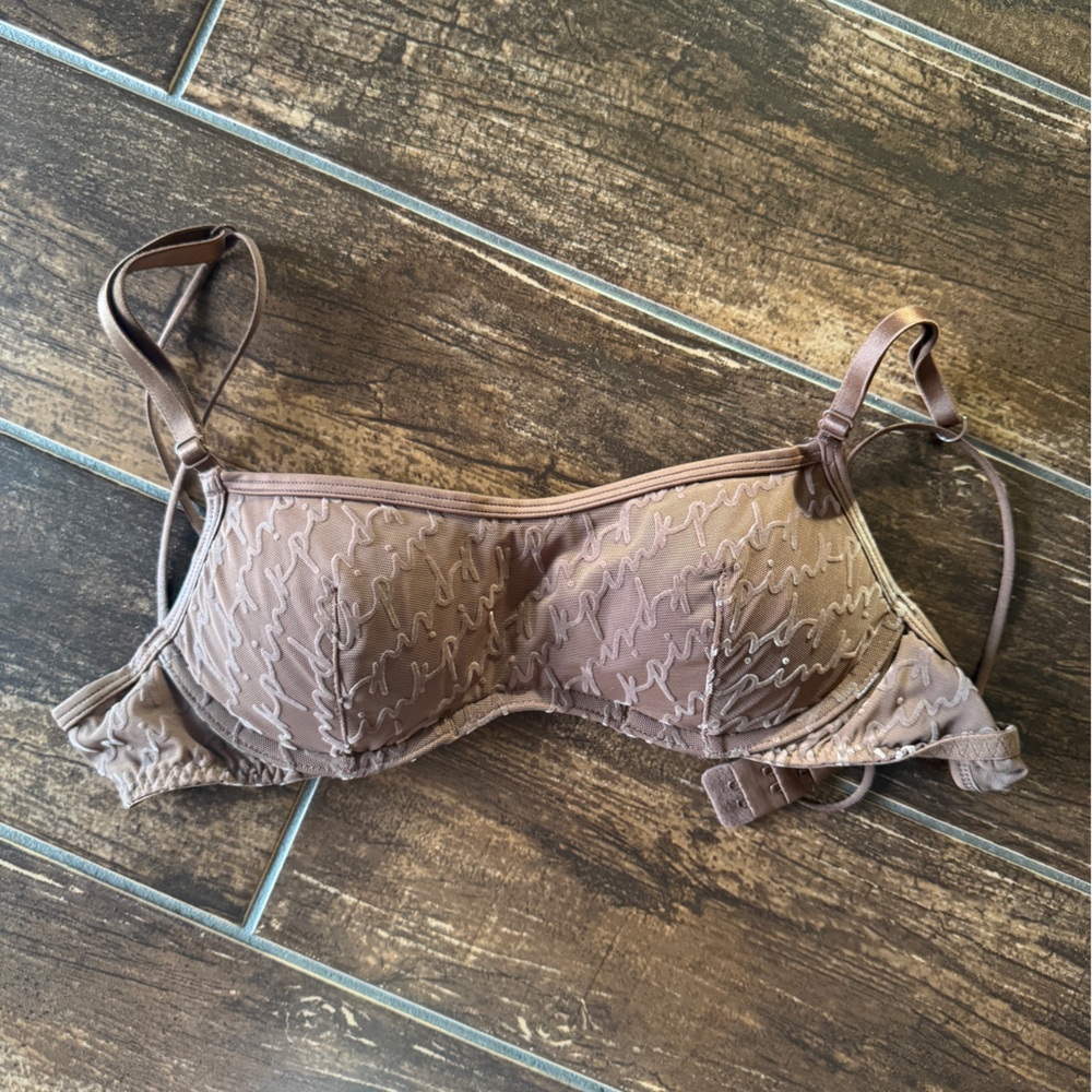 Pink - wink unlined scoop bra